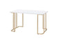 ACME Estie Vanity Desk , White & Gold Finish FredCo