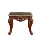 ACME Eustoma End Table, Marble & Walnut FredCo