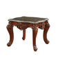 ACME Eustoma End Table, Marble & Walnut FredCo