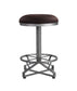 ACME Evangeline Counter Height Stool, Rustic Brown Fabric & Black Finish FredCo