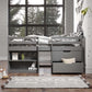 ACME Fabiana Twin Loft Bed w/Storage, Gray Finish FredCo