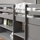 ACME Fabiana Twin Loft Bed w/Storage, Gray Finish FredCo