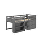 ACME Fabiana Twin Loft Bed w/Storage, Gray Finish FredCo