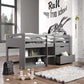 ACME Fabiana Twin Loft Bed w/Storage, Gray Finish FredCo