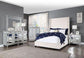ACME Fabrice Eastern King Bed, Beige Velvet FredCo