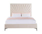 ACME Faiz Eastern King Bed, Beige Velvet FredCo