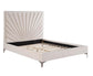 ACME Faiz Queen Bed, Beige Velvet FredCo