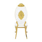 ACME Fallon Side Chair(Set-2), White PU & Mirroed Gold Finish FredCo