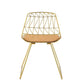 ACME Fantasia Side Chair (Set-2), Whiskey PU & Gold FredCo