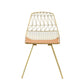 ACME Fantasia Side Chair (Set-2), Whiskey PU & Gold FredCo