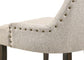 ACME Farren Side Chair, Beige Fabric & Espresso Finish FredCo