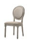 ACME Faustine Side Chair, Tan Fabric & Salvaged Oak Finish FredCo