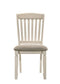 ACME Fedele Side Chair, Tan Fabric & Cream Finish FredCo