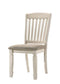 ACME Fedele Side Chair, Tan Fabric & Cream Finish FredCo