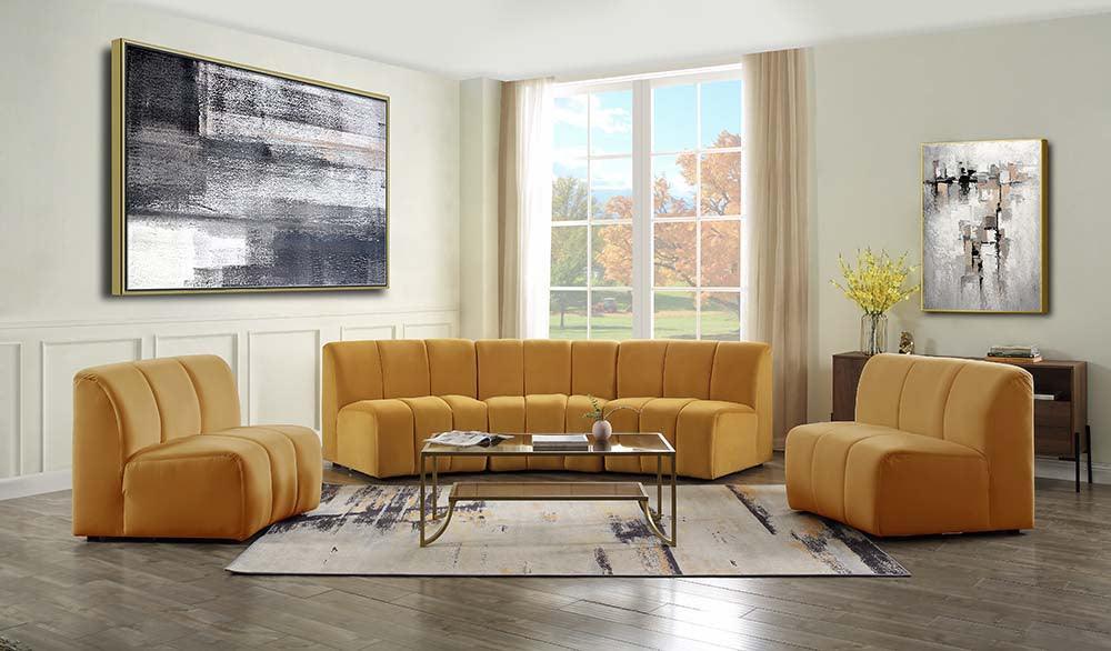 ACME Felicia Modular Chair, Yellow Velvet FredCo