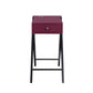 ACME Fierce Side Table (USB Charging Dock), Burgundy & Black FredCo