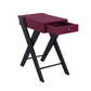 ACME Fierce Side Table (USB Charging Dock), Burgundy & Black FredCo