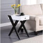 ACME Fierce Side Table (USB Charging Dock), White & Black FredCo
