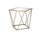 ACME Fogya End Table, Mirrored & Champagne Gold Finish FredCo