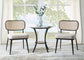 ACME Frydel 3 Pcs Set Table & Chairs, Black Finish FredCo