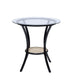 ACME Frydel 3 Pcs Set Table & Chairs, Black Finish FredCo