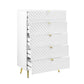ACME Gaines Chest, White High Gloss Finish FredCo
