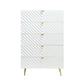 ACME Gaines Chest, White High Gloss Finish FredCo