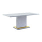 ACME Gaines Dining Table, Gray High Gloss Finish FredCo
