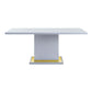 ACME Gaines Dining Table, Gray High Gloss Finish FredCo