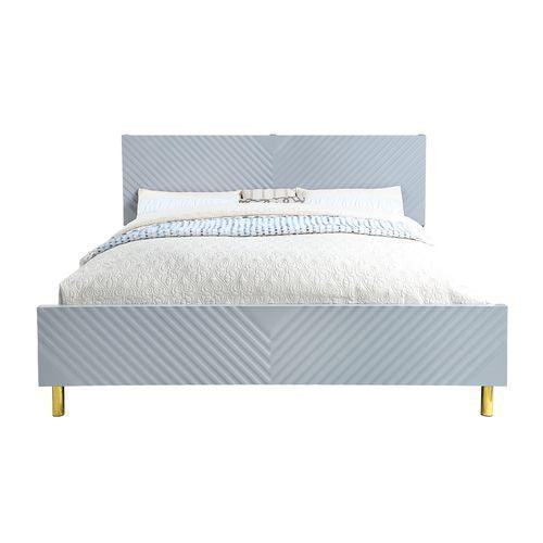 ACME Gaines Eastern King Bed, Gray High Gloss Finish FredCo
