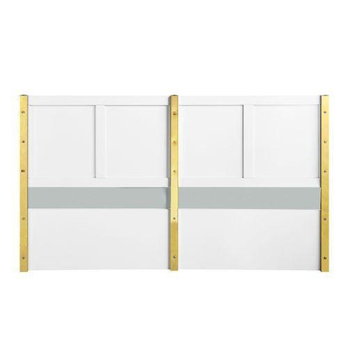 ACME Gaines Eastern King Bed, White High Gloss Finish FredCo