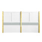 ACME Gaines Eastern King Bed, White High Gloss Finish FredCo