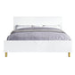 ACME Gaines Eastern King Bed, White High Gloss Finish FredCo