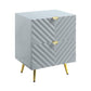 ACME Gaines Nightstand, Gray High Gloss Finish FredCo