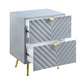 ACME Gaines Nightstand, Gray High Gloss Finish FredCo