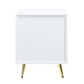 ACME Gaines Nightstand, White High Gloss Finish FredCo
