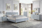 ACME Gaines Queen Bed, Gray High Gloss Finish FredCo