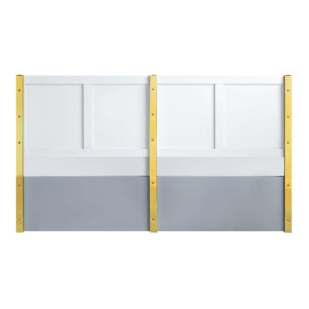 ACME Gaines Queen Bed, Gray High Gloss Finish FredCo