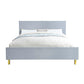 ACME Gaines Queen Bed, Gray High Gloss Finish FredCo