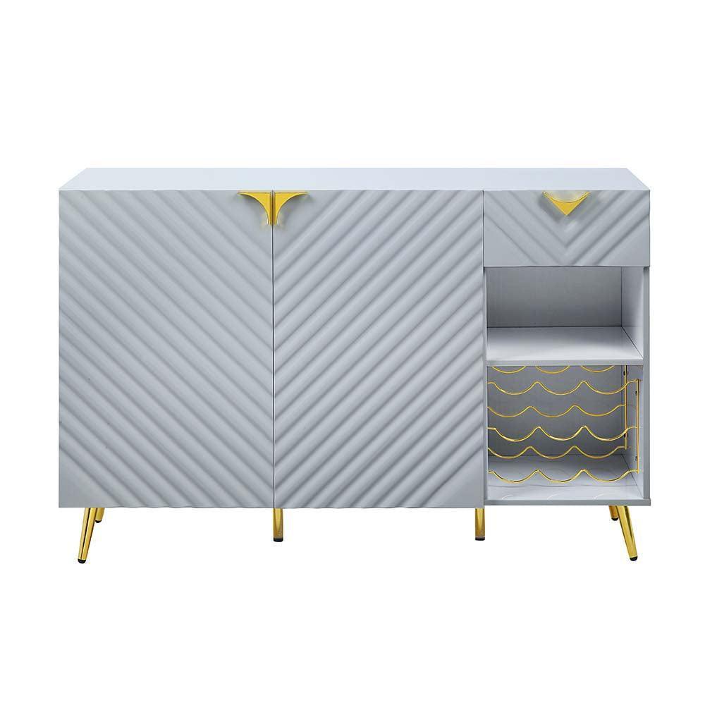 ACME Gaines Server, Gray High Gloss Finish FredCo