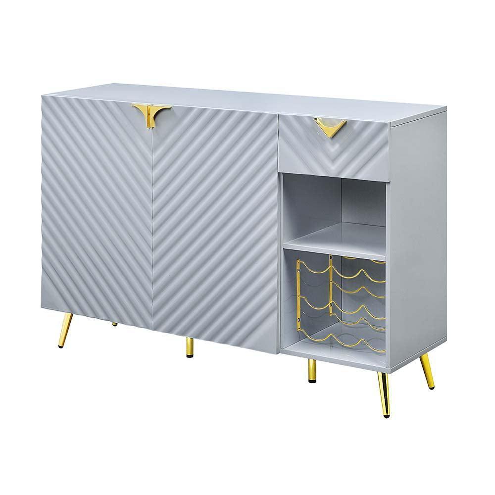 ACME Gaines Server, Gray High Gloss Finish FredCo