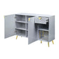 ACME Gaines Server, Gray High Gloss Finish FredCo