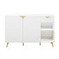 ACME Gaines Server, White High Gloss Finish FredCo