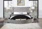 ACME Gaiva Eastern King Bed w/Storage, Gray Velvet FredCo