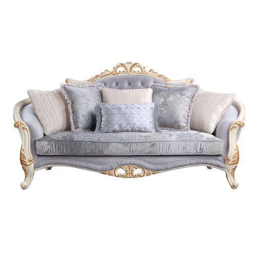 ACME Galelvith Sofa w/5Pillows, Gray Fabric FredCo