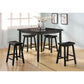 ACME Gaucho 5Pc Pack Counter Height Set, Black FredCo