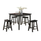 ACME Gaucho 5Pc Pack Counter Height Set, Black FredCo