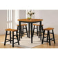 ACME Gaucho 5Pc Pack Counter Height Set, Oak & Black FredCo