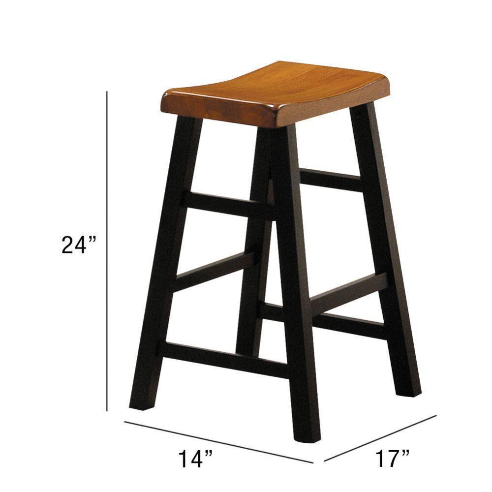ACME Gaucho 5Pc Pack Counter Height Set, Oak & Black FredCo