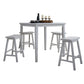 ACME Gaucho 5Pc Pack Counter Height Set, White FredCo